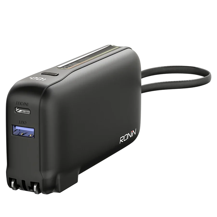 RONIN R-705 Power Bank with Built-In Wall Plug