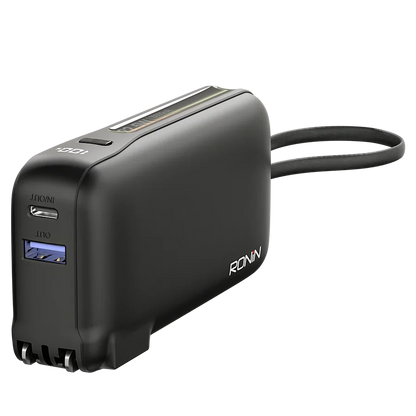 RONIN R-705 Power Bank with Built-In Wall Plug