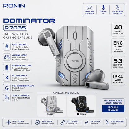 RONIN Dominator R-7035 Wireless Bluetooth Headphones